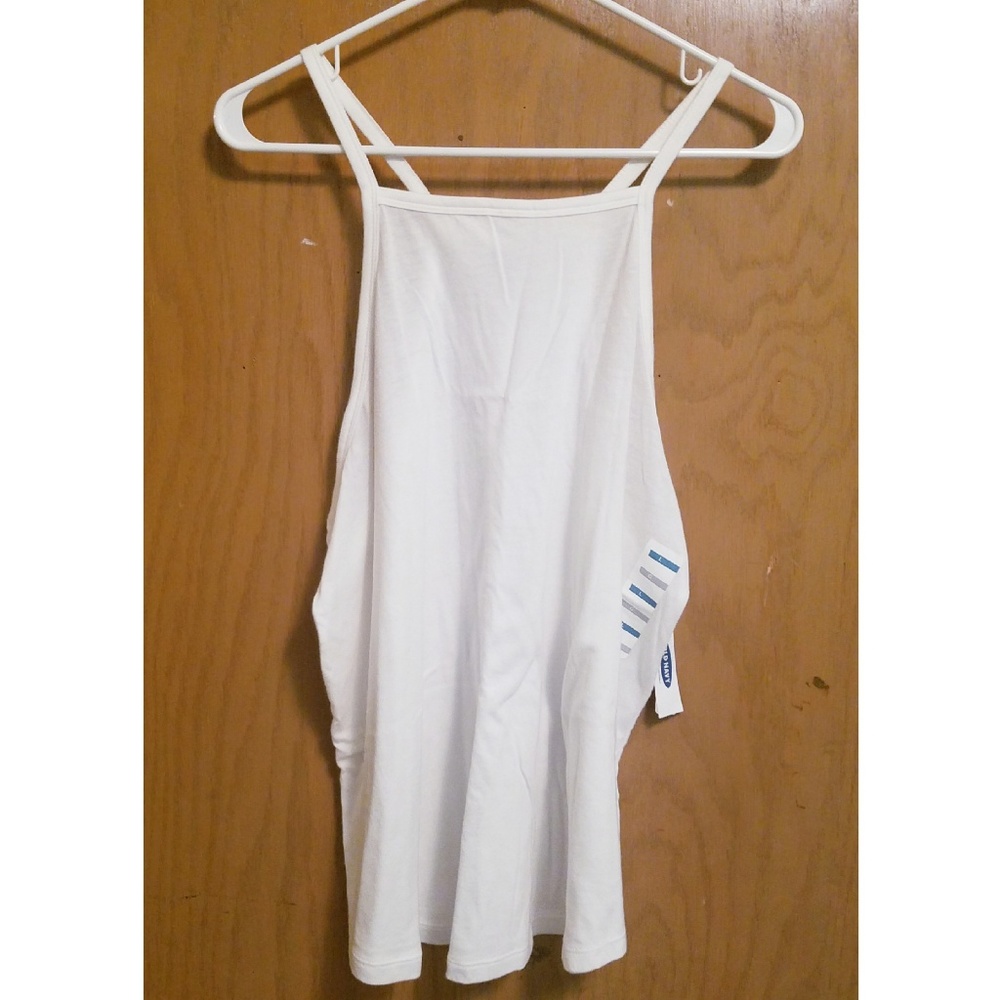 Old Navy White High Neck Tank Top